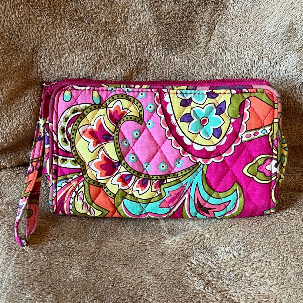 Vera Bradley Pink Swirls Wristlet
